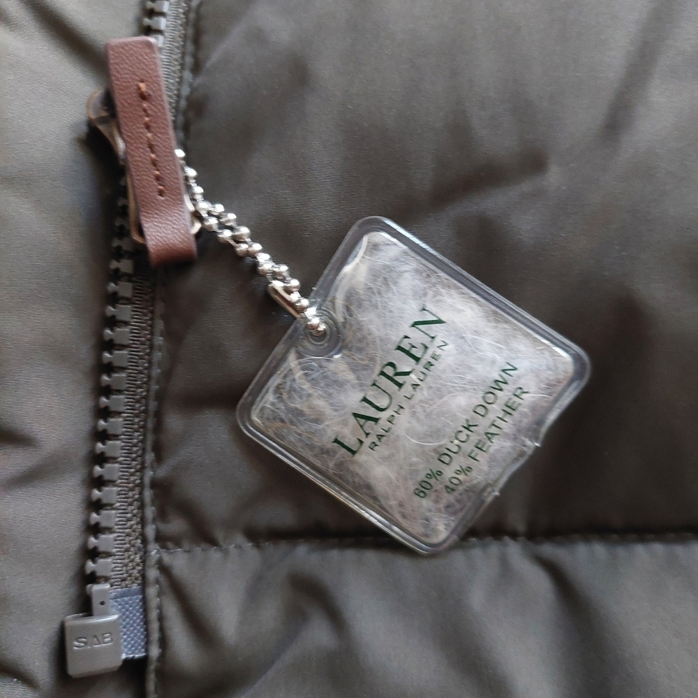 NWT Lauren Ralph Lauren Parka Jacket Coat Sz XXS Hoodie Faux Fur Down Coat Bag B - Picture 3 of 10